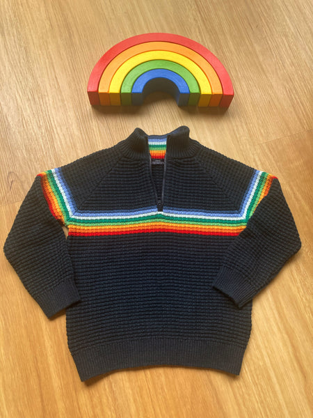 Blue rainbow sweater