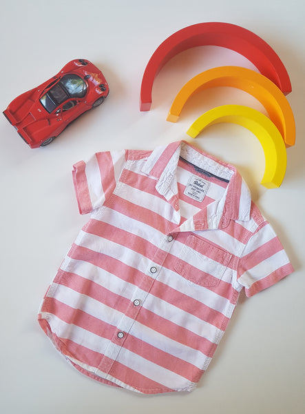 Peach striped shirt