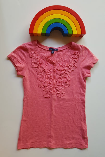 Gap pink ruffle top