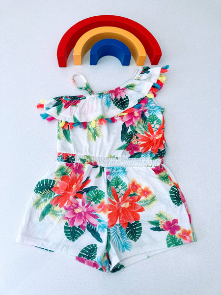 Tropical flower playsuit