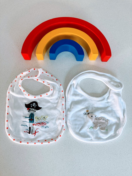 Polar bear and soldier bibs