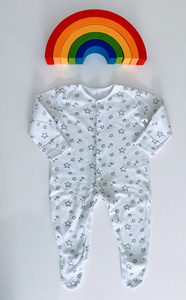 Stars white onesie