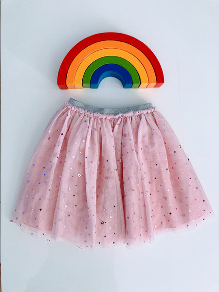 Pink sequin tutu skirt