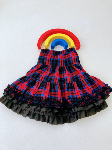 Tartan puffy skirt