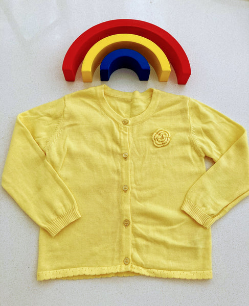 Yellow girls cardigan