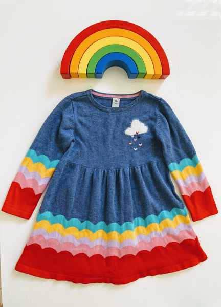 Cloud and rainbow dress