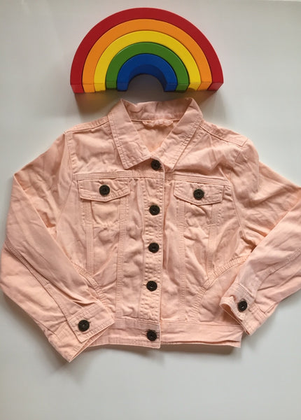 Light peach denim jacket